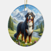 Charming Bernese Mountain Dog Keepsake Keramisch Ornament (Links)