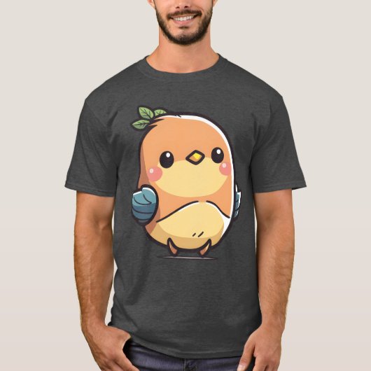 Charming Bird Een Schattigee en lieve design vinta T-shirt (Voorkant)