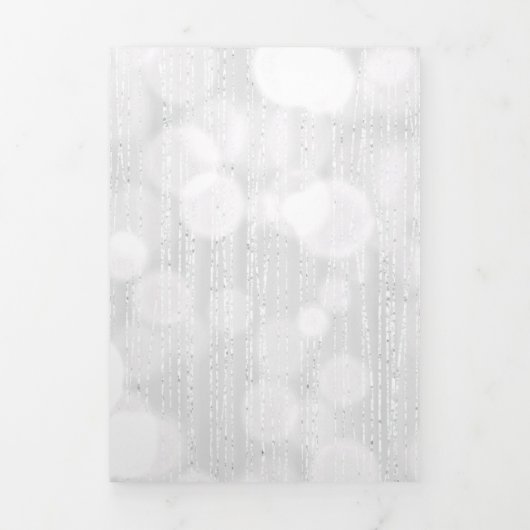 Charming Birds en Magnolia Blossom Drieluik Uitnodiging (Cover)