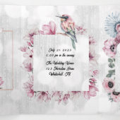 Charming Birds en Magnolia Blossom Drieluik Uitnodiging (Binnenkant midden)
