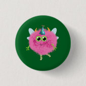 Charming birthday monster ronde button 3,2 cm (Voorkant)