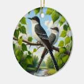 Charming Black-billed Cuckoo Keepsake Keramisch Ornament (Links)