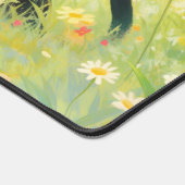 Charming Black Cat Golden Eye Sunny Wildflower Bureaumat (Hoek)