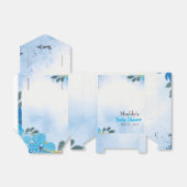 Charming Blue Bedankt Baby shower Bedankdoosjes (Uitgevouwen)