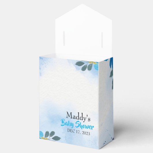 Charming Blue Bedankt Baby shower Bedankdoosjes (Geopend)