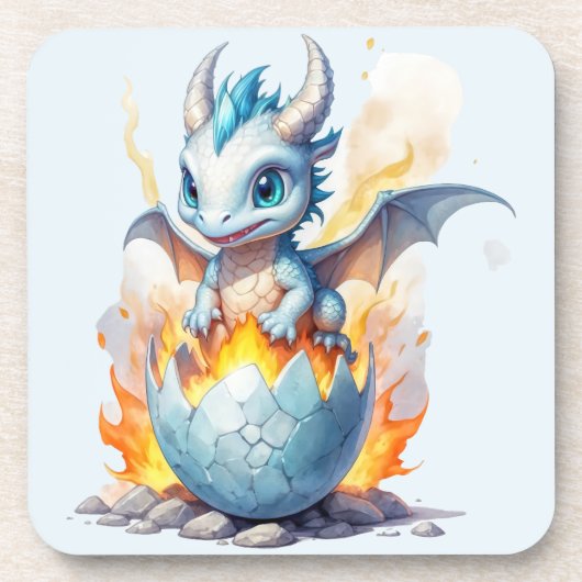 Charming Blue Dragon Frostfire Bier Onderzetter (Voorkant)