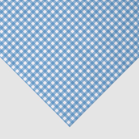 Charming Blue Gingham Tissuepapier (Detail)