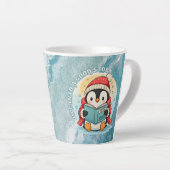 Charming Bookish Penguin Cozy Latte Coffee Mug Mok (Rechterhoek)