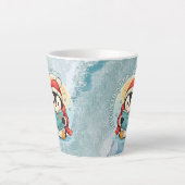 Charming Bookish Penguin Cozy Latte Coffee Mug Mok (Voorkant)