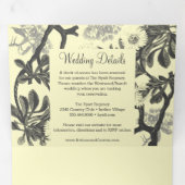 Charming Botanical Wedding Drieluik Uitnodiging (Binnenzijde eerst)