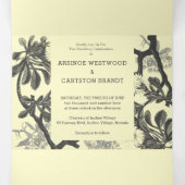 Charming Botanical Wedding Drieluik Uitnodiging (Binnenkant midden)