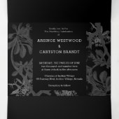 Charming Botanical Wedding Drieluik Uitnodiging (Binnenkant midden)