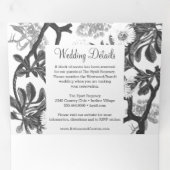 Charming Botanical Wedding Drieluik Uitnodiging (Binnenzijde eerst)