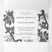 Charming Botanical Wedding Drieluik Uitnodiging (Binnenkant midden)