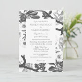 Charming Botanical Wedding Kaart (Staand voorkant)