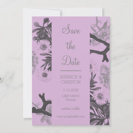 Charming Botanical Wedding Save The Date (Voorkant)