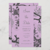 Charming Botanical Wedding Save The Date (Voorkant / Achterkant)
