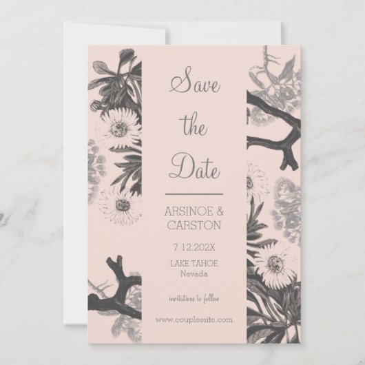 Charming Botanical Wedding Save The Date (Voorkant)