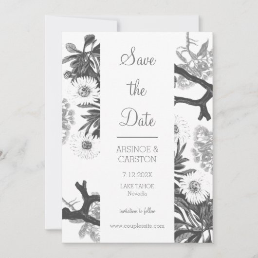 Charming Botanical Wedding Save The Date (Voorkant)
