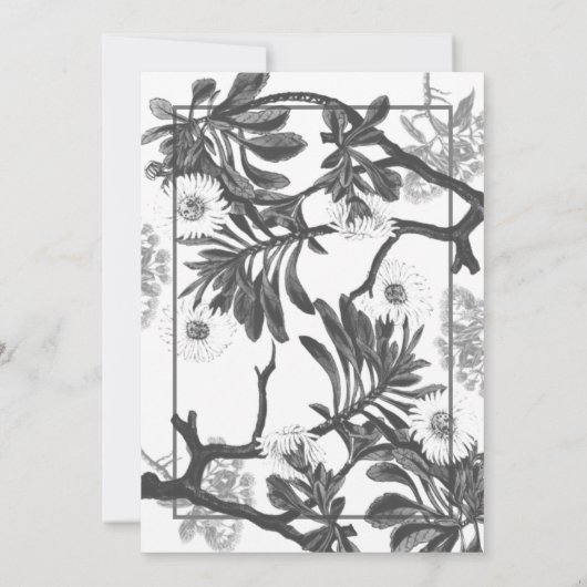 Charming Botanical Wedding Save The Date (Achterkant)