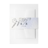 Charming Botanics Minimalistic Weddenband Uitnodigingen Wikkel (Voorkant Voorbeeld)