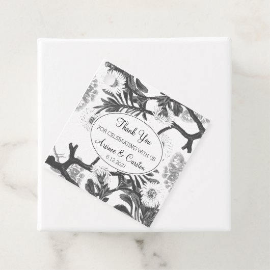 Charming botanisch bedankjes labels