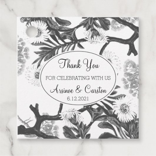 Charming botanisch bedankjes labels (Voorkant)