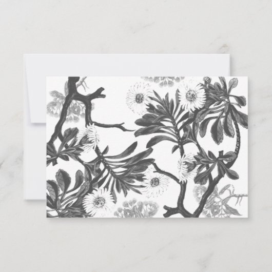 Charming botanisch RSVP kaartje (Achterkant)