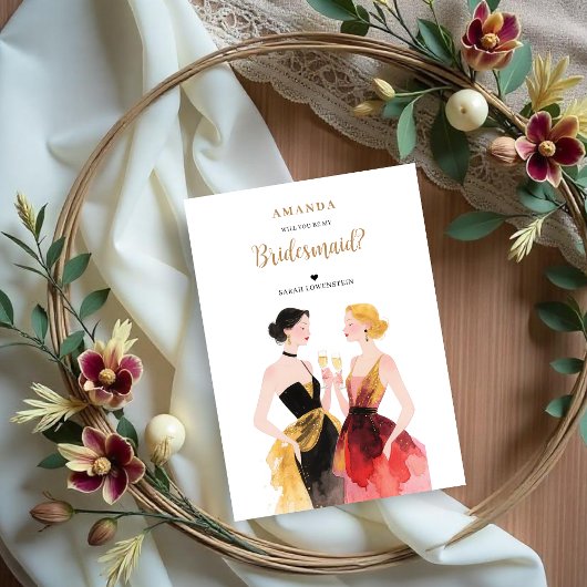 Charming Bridal Party 2 Exquisite Ladies Proposal