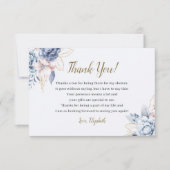 Charming Bridal Shower with Blue-Toned Flowers Bedankkaart (Voorkant)