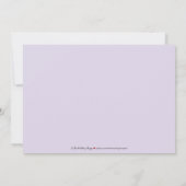 Charming Bridal Tea Party Invitation (lavender) Kaart (Achterkant)