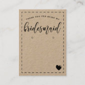 Charming Bridesmaid Hartelijk dank dat je het beel Visitekaartje (Voorkant)