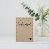 Charming Bridesmaid Hartelijk dank dat je het beel Visitekaartje (Staand voorkant)