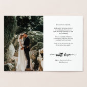 Charming Brush Script Dank u bruiloft foto Folie Kaarten (Binnen)