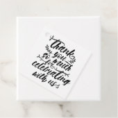 Charming Brush Script Wedding Dank u Bedankjes Labels (In situ)