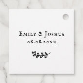 Charming Brush Script Wedding Dank u Bedankjes Labels (Achterkant)