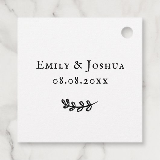 Charming Brush Script Wedding Dank u Bedankjes Labels (Achterkant)