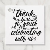 Charming Brush Script Wedding Dank u Bedankjes Labels (Voorkant)