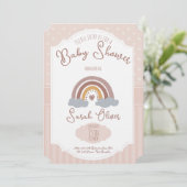 Charming Bubblegum Delight Baby Shower Invitations Kaart (Staand voorkant)