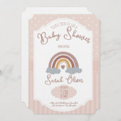 Charming Bubblegum Delight Baby Shower Invitations Kaart (Voorkant / Achterkant)