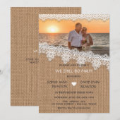 Charming Burlap Lace Foto WE DOEN NOG STEEDS Kaart (Voorkant / Achterkant)