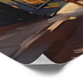 Charming Cafe Bistro op een zonnige dag in Parijs Poster (Hoek)