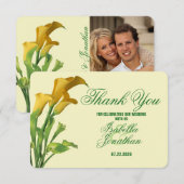 Charming Calla Lily Wedding Bedankt (Voorkant / Achterkant)