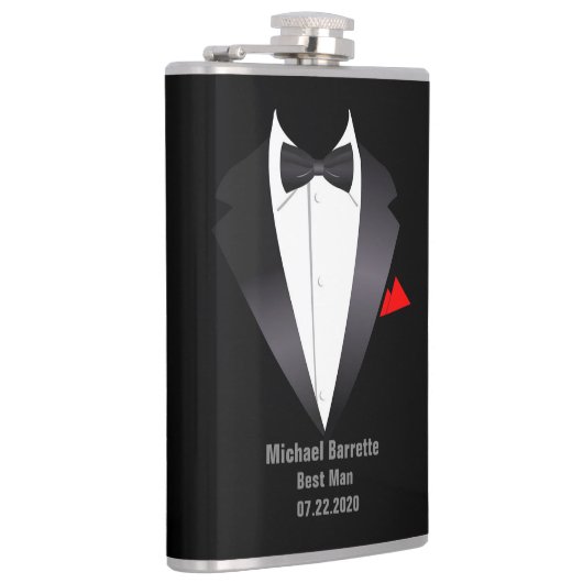 Charming Calla Lily Wedding Best Man Flask Heupfles (Rechts)