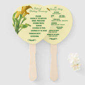 Charming Calla Lily Wedding Hand Fans Handwaaier (Voorkant en achterkant)