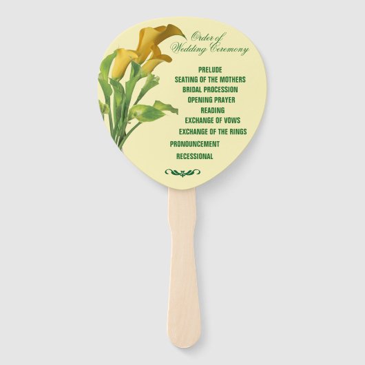 Charming Calla Lily Wedding Hand Fans Handwaaier (Voorkant)