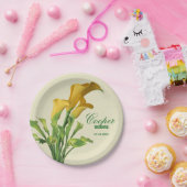 Charming Calla Lily Wedding Paper Borden Papieren Bordje (Feest)