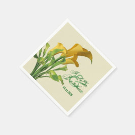 Charming Calla Lily Wedding Paper Napkins Servet