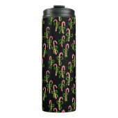 Charming Candy Canes Sweet Kerstmis Holiday Thermosbeker (Voorkant)