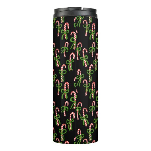 Charming Candy Canes Sweet Kerstmis Holiday Thermosbeker (Achterkant)